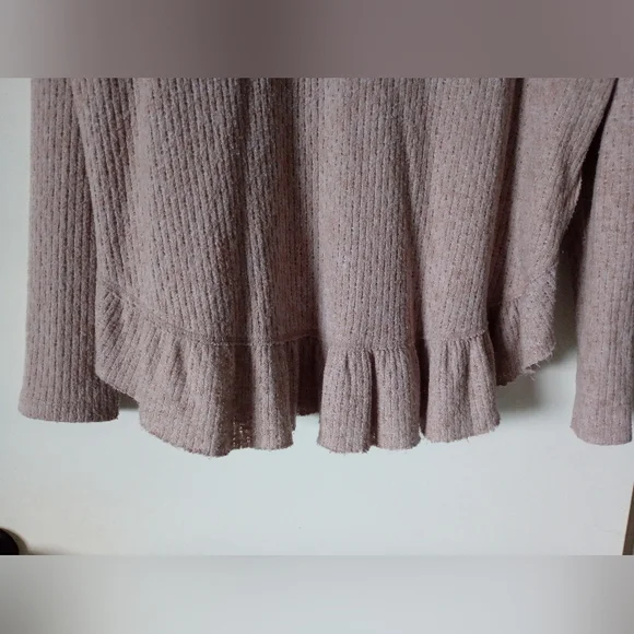 Maeve Anthropologie Heather Pink Cowl Neck Sweater Size Medium - Picture 2 of 8